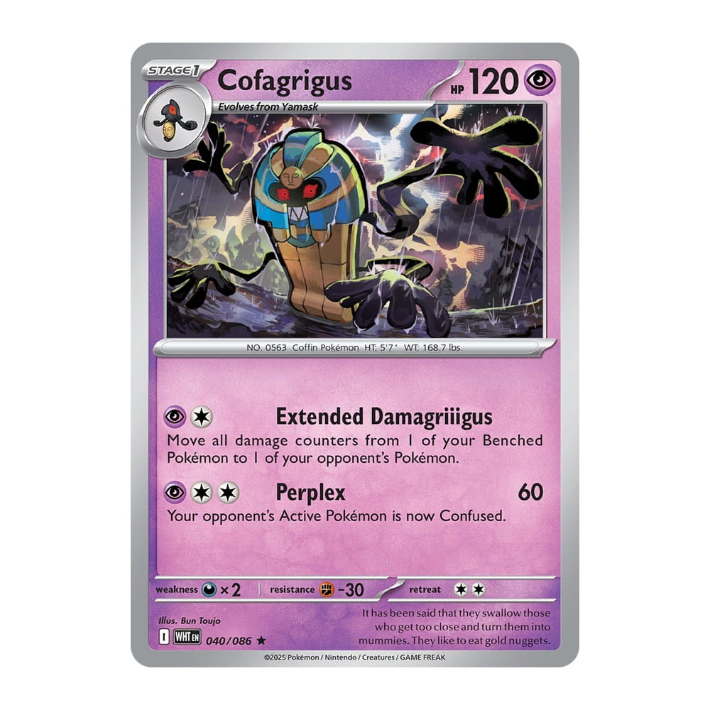 Karta Pokemon Cofagrigus Holo White Flare WHT 40/86 w TCG LOVE Kup teraz